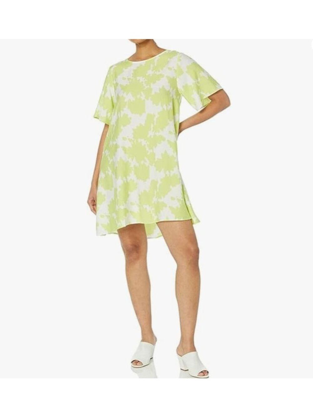 Armani Exchange Beach Party Dress Size 10 Florescent Green White New Ethical Fas